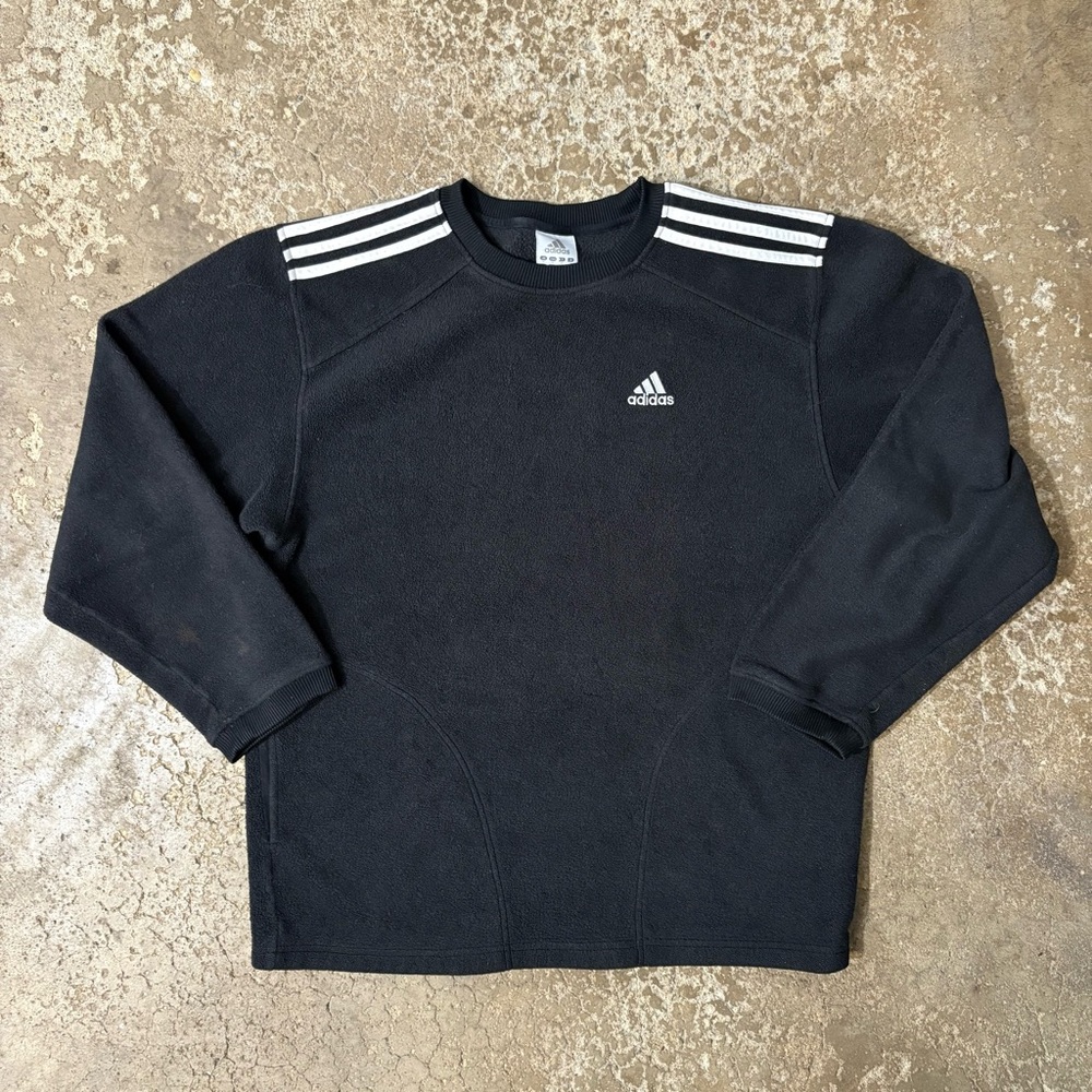 adidas Black Sweatshirt with White Stripes